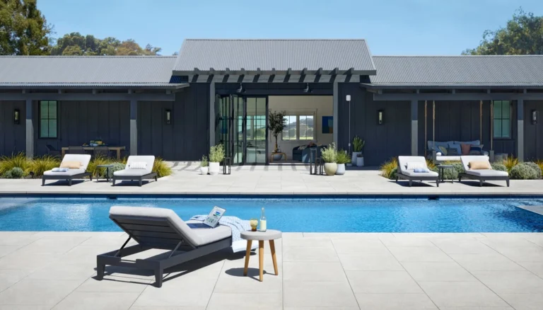 Official eero Outdoor 7 backyard and pool lifestyle scene