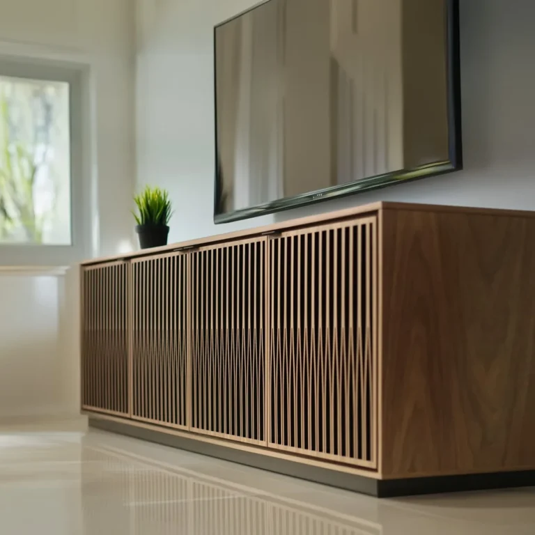 BDI Corridor console beneath a TV