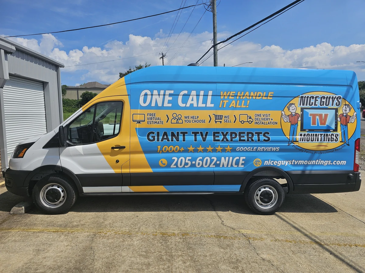 Nice Guys TV Mountings delivery and installation van