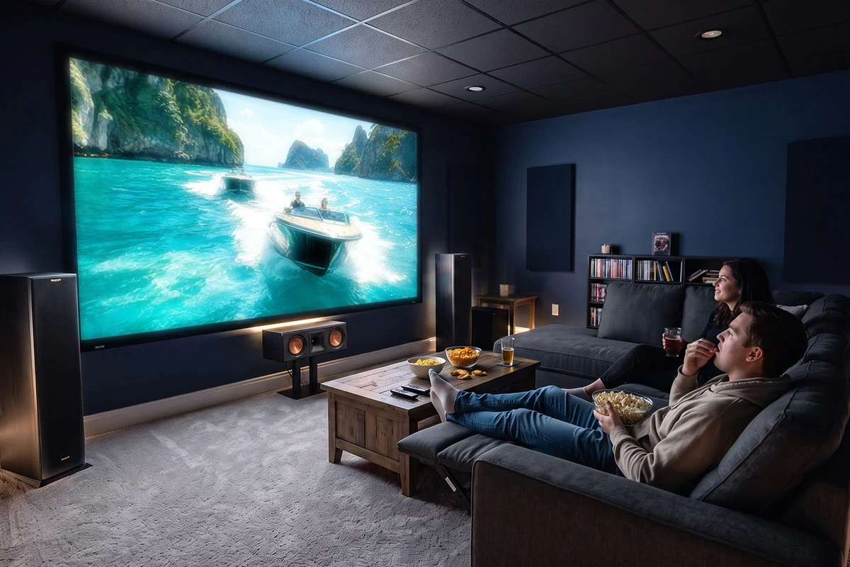 Epson Home Cinema LS11000 conventional projector manufacturer theater scene